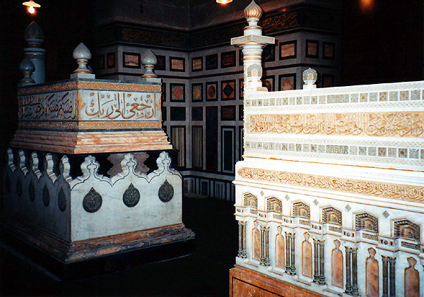 Cairo, mosque of Al-Rifai, burial vault of King Farouk and Shah Pahlavi