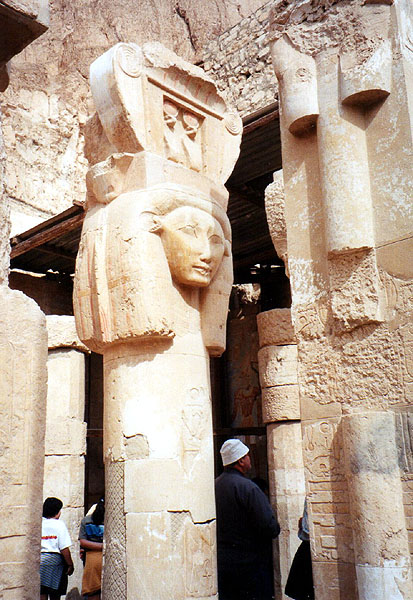 temple of Hatshepsut - Hathor column