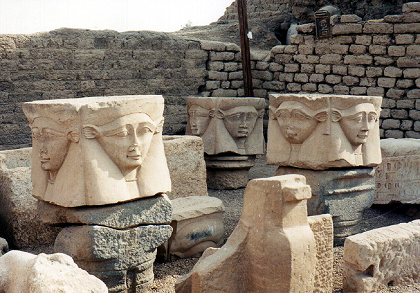 Dendera - Hathor capitals