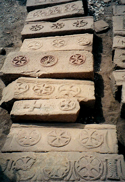 Medinet Habu, temple of Ramesses III, Coptic lintels