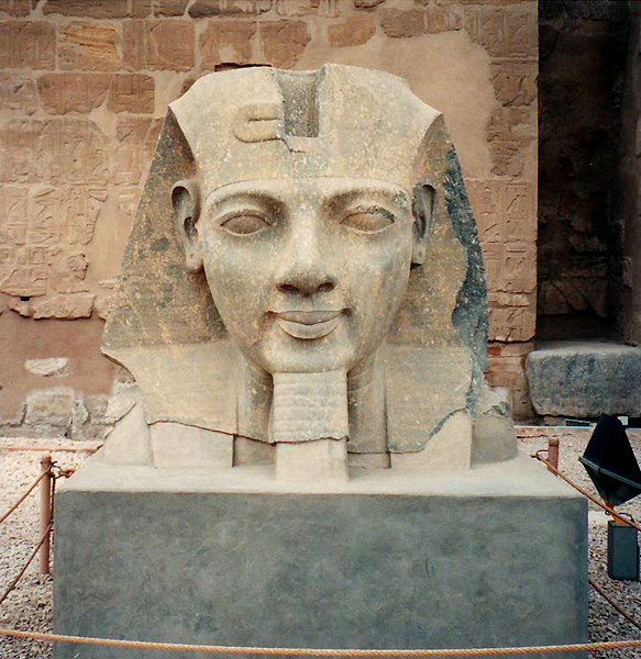 Luxor, colossal head of Ramesses II